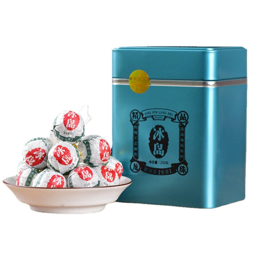 Premium Natural and Additive-free Puerh Tea Raw Tea 250g Iceland Longzhu Tea Big Tree Tea Green Tea Deliciously Smooth Puerh Tea 普洱茶生茶冰岛龙珠茶大树茶250g/罐云南茶叶