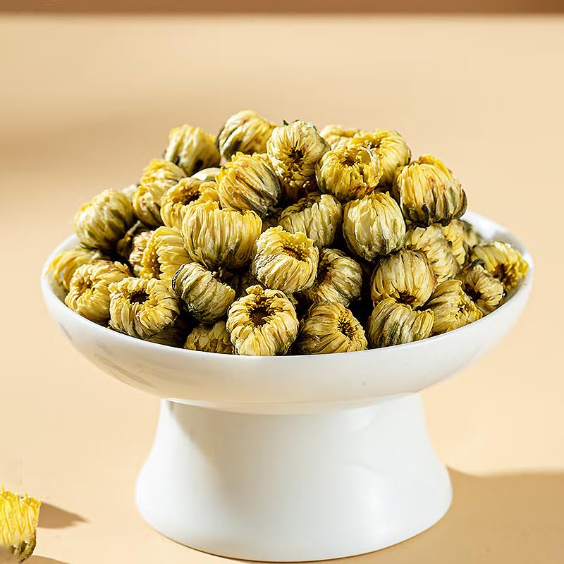 Tong Ren tang Dried Fresh Blooming Tea Flowers Chrysanthemum tea 30g/1.05oz Flowering Tea,Herbal tea, Natural Flower Tea Leaves & Edible Flowers 南京同仁堂菊花茶胎菊四季常备30克