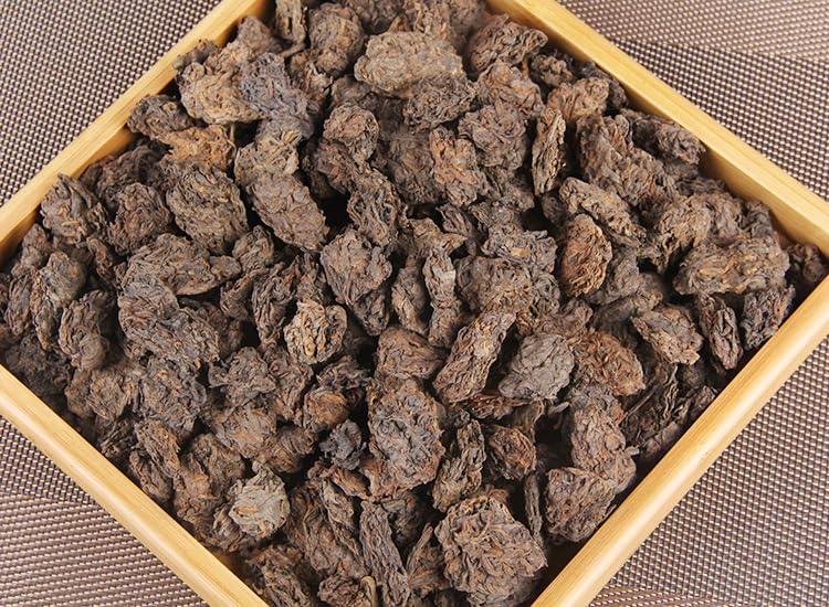 Yunnan Premium Pu-erh Tea 500g Cooked Tea Menghai Golden Bud laochatou Aged Fully Fermented Red Tea 云南普洱茶 熟茶 散 老茶 500g老茶头 勐海金芽小茶头