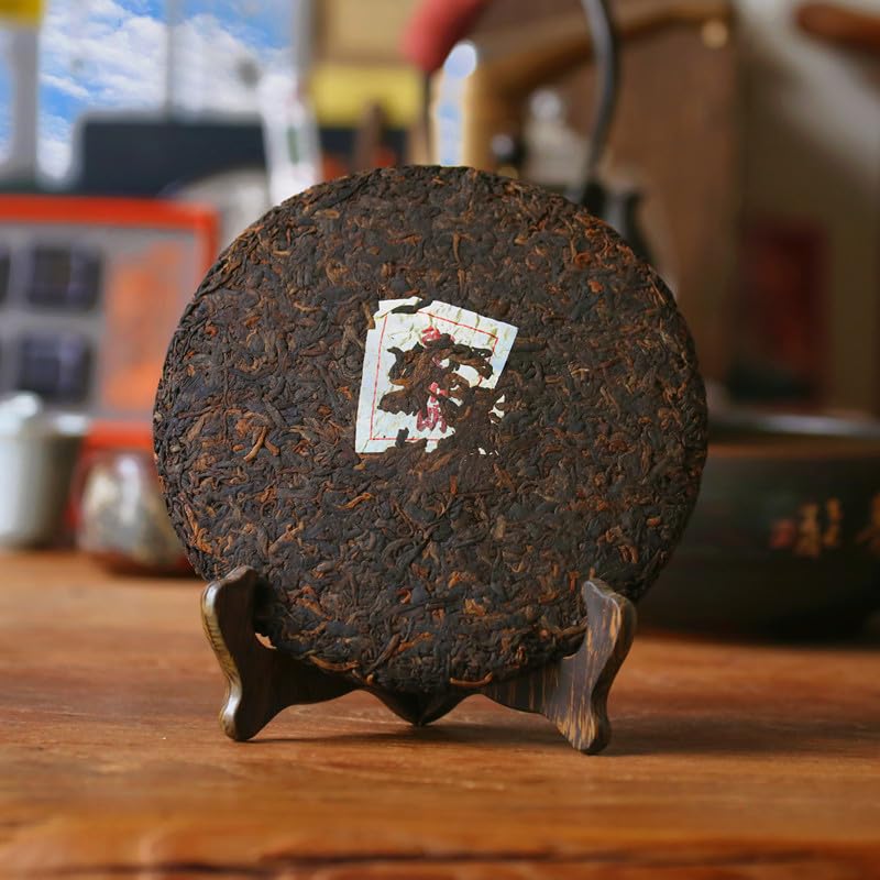 Natural Without Additives Yunnan Puerh Tea Ripe Tea Qizi Cake Imperial Brown Black Tea 357g Healthy and Delicious Black Tea 云南普洱茶熟茶 七子饼 御品布朗黑茶357克1饼