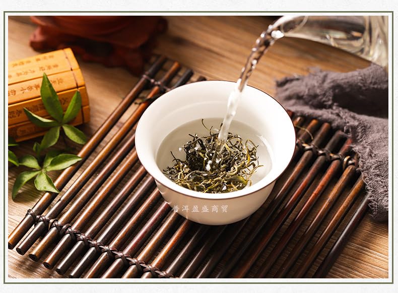 Yunnan Natural and additive-free Green Tea 500g loose Yunnan Mao Feng Strong Fragrance Green Tea 云南新茶生态银丝绿茶散装云南银丝毛峰银丝浓香绿茶