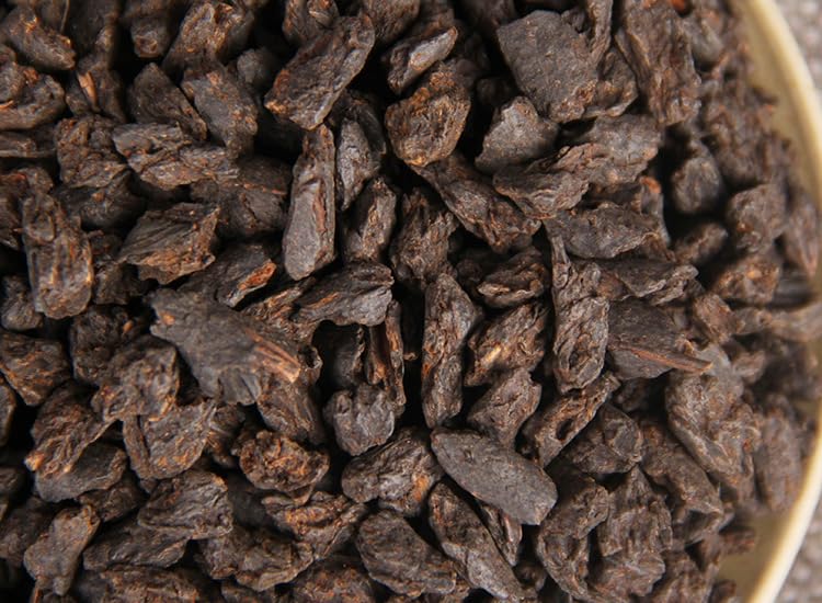 Tea Glutinous Rice Fragrance Tea Ripe Tea Ancient Tree Fossil Tea Broken Silver Yunnan Pu 'er Tea Laochatou 500g / 17.63oz cooked tea 茶叶糯米香茶化石普洱茶熟茶古树碎银子老茶头茶化石罐装500g