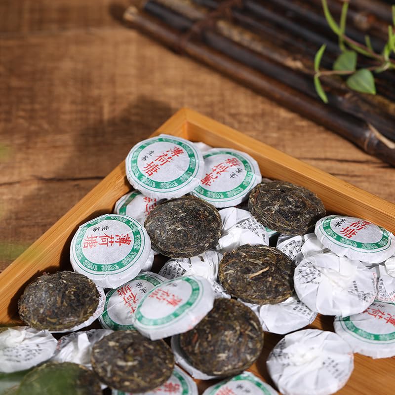 Natural and Additive-free Bo He Tang Small Tuocha Yunnan Puerh Raw Tea 500g Yunnan Puerh Small Tuocha Healthy and Delicious Green Tea 薄荷塘小沱茶 云南普洱生茶500g