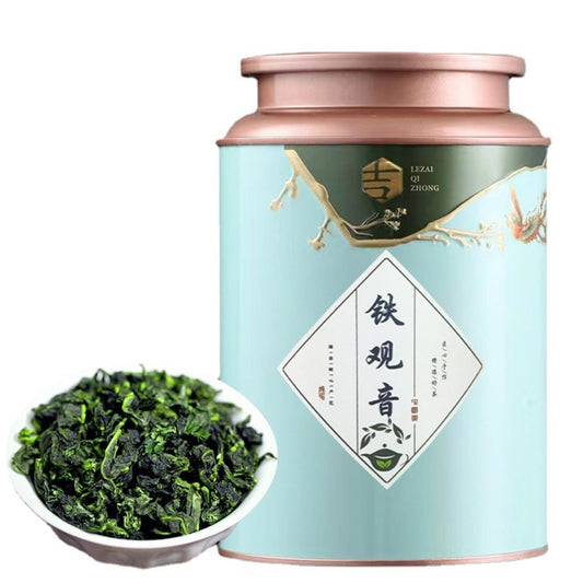 From China Fujian Anxi Tieguanyin Orchid Fragrance Strong Natural and Additive-free Oolong Tea Green Tea 250g 安溪铁观音 新茶正宗兰花香浓香型乌龙茶罐装250g