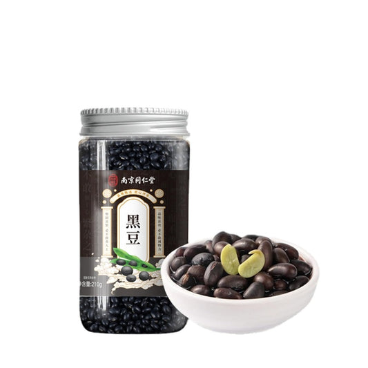 Tongrentang Natural Black Bean Low Temperature Roasted, 210g Canned Cooked Black Beans, Low Fat, Gluten Free 南京同仁堂黑豆谷杂粮210克