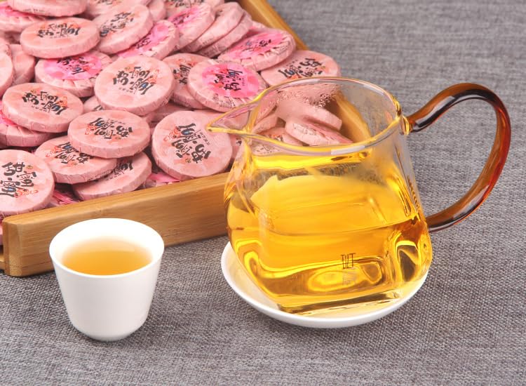 Natural and Additive-free Rose Black Tea Small Tuo Tea Cake Yunnan Dian Hong Tea Sweet Honey Rose Tea Small Jade Cake Flower 玫瑰红茶小沱茶饼云南滇红茶叶