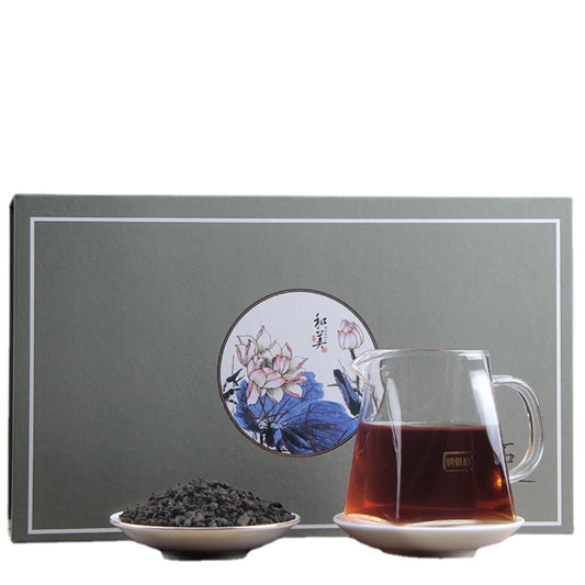 Yunnan Glutinous Fragrance Tea 500g Fossil Puerh Tea Glutinous Fossil Broken Silver Ripe Tea and Premium Gift Box Tea Set for Tea Lovers 糯米香碎银子熟茶和美礼盒装茶叶