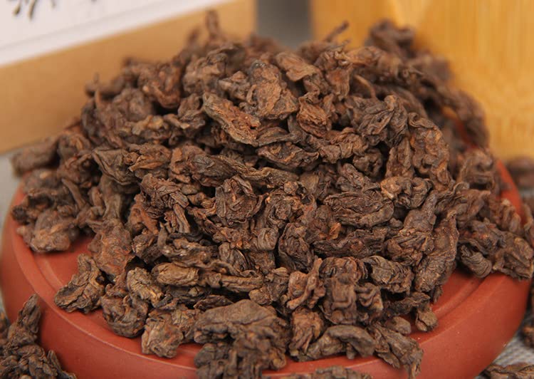 Dry Warehouse Puerh Tea Chen Xiang Tea 500 Spring Tea Golden Bud Small Pearl Tea Cooked Tea Loose Tea Rich and Aromatic Black Tea From China 干仓普洱茶 陈香茶叶 春茶茶头 金芽小珍珠茶头 熟茶