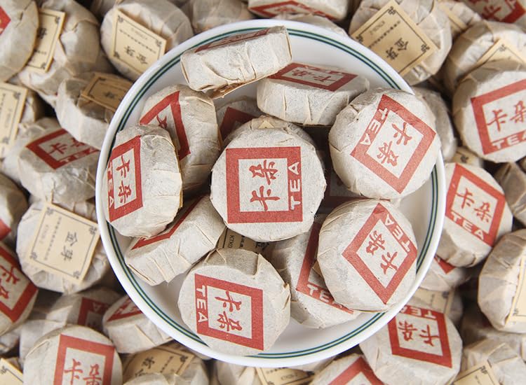 KaduoGolden Bud Puerh Tea Small Tuo Tea Cake 500g Yunnan Ripe Tea Small Lump Fragrance Black Tea Leaf Jade Cake Smooth and Mellow Ripe Tea 卡朵金芽普洱茶小沱茶饼云南熟茶小坨小粒装高香黑茶叶玉饼