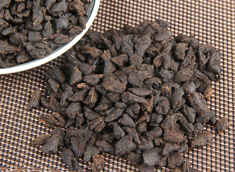 Fossilized Glutinous Tea Fossilized Tea Puerh Tea Ripe Tea Bulk Tea Ancient Tree Broken Silver Tea 500g Loose Yunnan Black Tea 糯米香茶化石茶叶普洱茶熟茶散装茶古树碎老茶头银子