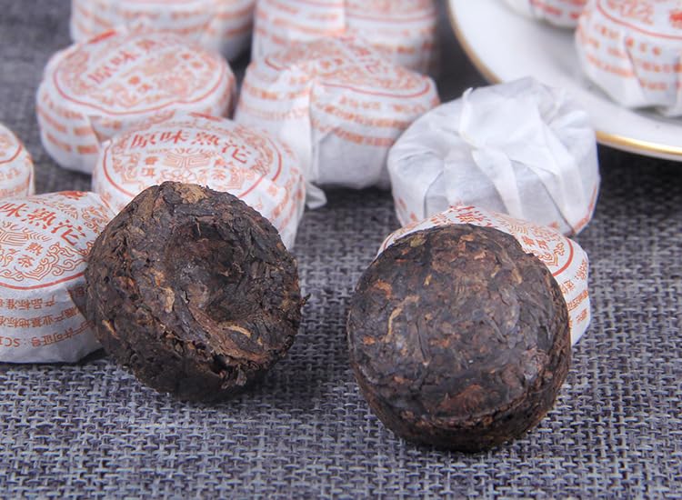Yunnan Natural and additive-free Menghai Puerh Tea Cooked Tea Original Flavour Tuo Mini Tuo Black tea Original Flavour Mellow Tea Ripe tea 原味沱 迷你小沱原味醇香茶500g