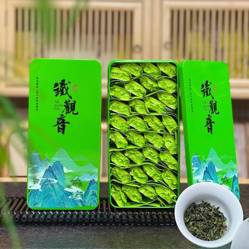 Flowery Positive Flavour Traditional Natural and Additive-free Tieguanyin Tea Anxi Oolong Tea 500g(250g*2) Iron Box Set 新茶花香正味传统手工红心铁观音茶叶安溪乌龙茶新枞500克铁盒装
