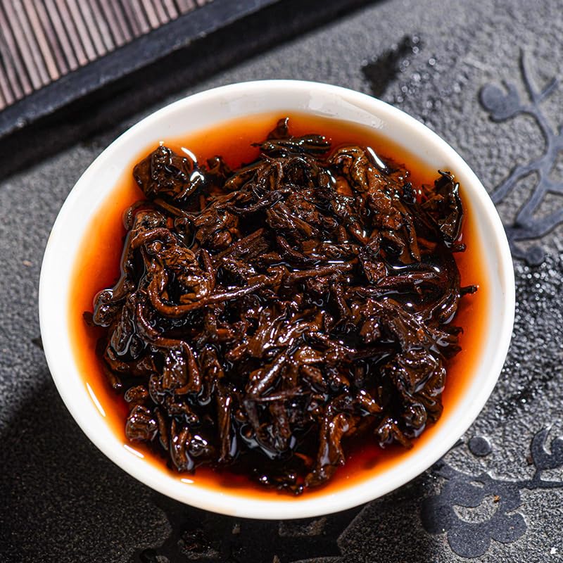 Yunnan Premium Puerh Tea Iceland Aged Ripe Tea 357g Small Basket Fermented Ripe Tea Aromatic and Flavorful Black Tea 云南普洱茶冰岛熟茶357g小筐发酵