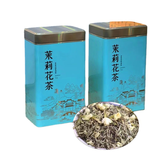 Premium Organic Jasmine Tea Green Tea 500g(250g*2) Strong Fragrance High Mountain Jasmine Tea loose Tea 茉莉花茶新茶绿茶浓香型高山手采小针王茉莉花茶