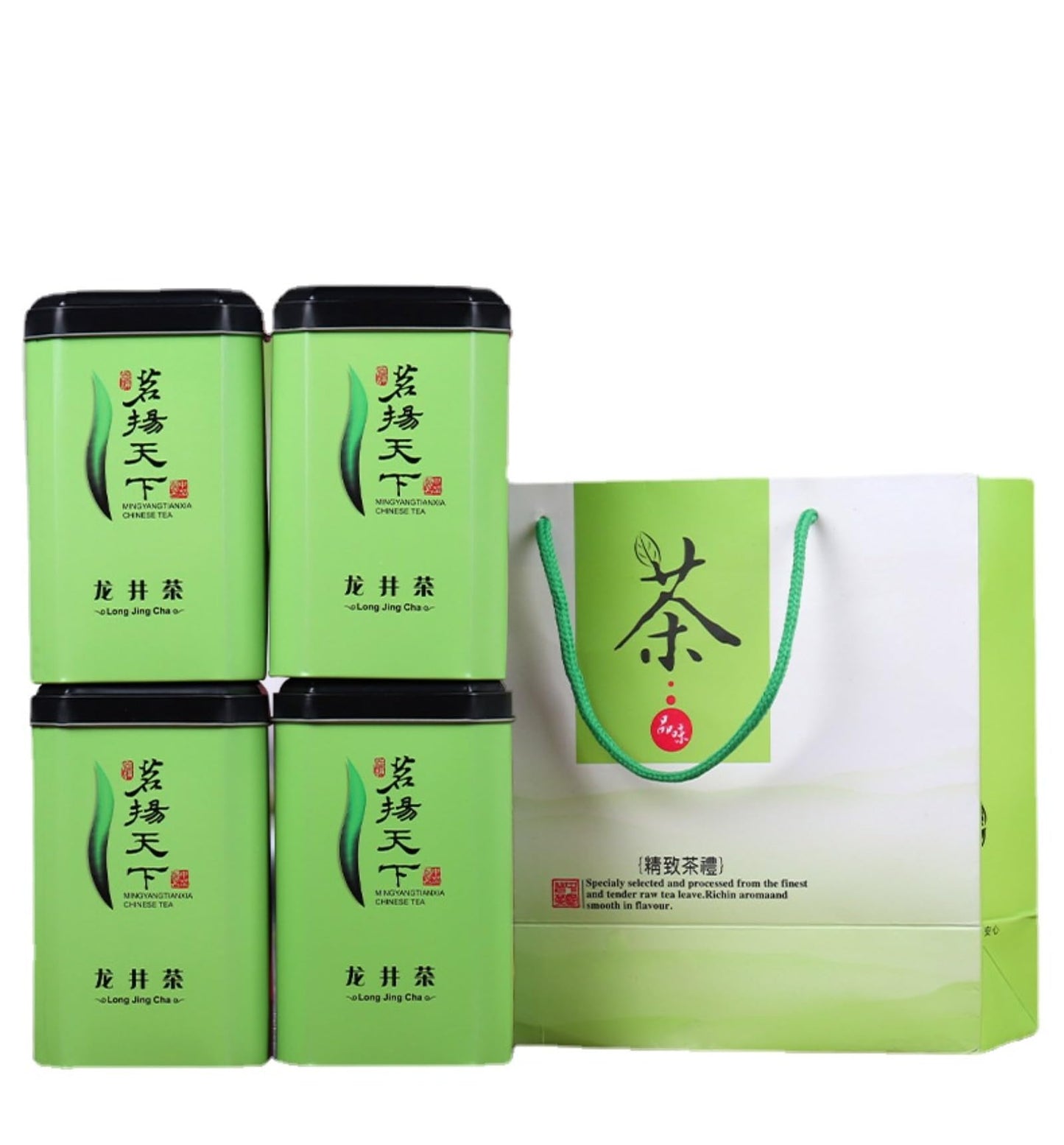 From China's origin Before the rain Longjing Tea Natural Chinese Green Tea West Lake Green Tea Bulk Tea 100g/Box Fresh taste 龙井绿茶雨前明前西湖绿茶龙井 散装罐装茶叶