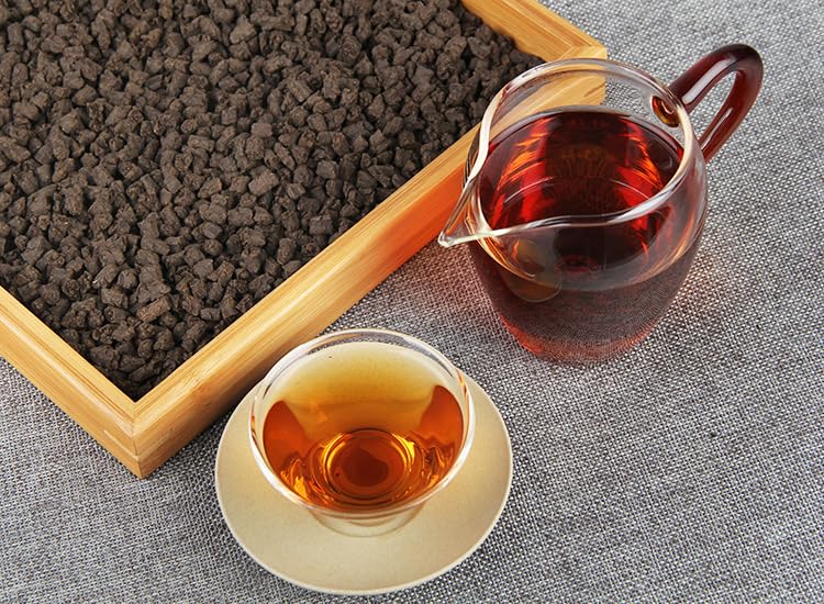 Yunnan Natural and Additive-free Aged Puerh Tea 500g Menghai Jujube Fragrance Tea Fossil (Broken Silver) Jujube Fragrance Laochatou Ripe Tea 云南陈年普洱茶勐海枣香茶化石(碎银子)枣香老茶头熟茶500g