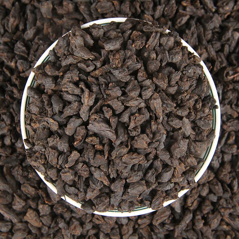 Fossilized Glutinous Tea Fossilized Tea Puerh Tea Ripe Tea Bulk Tea Ancient Tree Broken Silver Tea 500g Loose Yunnan Black Tea 糯米香茶化石茶叶普洱茶熟茶散装茶古树碎老茶头银子