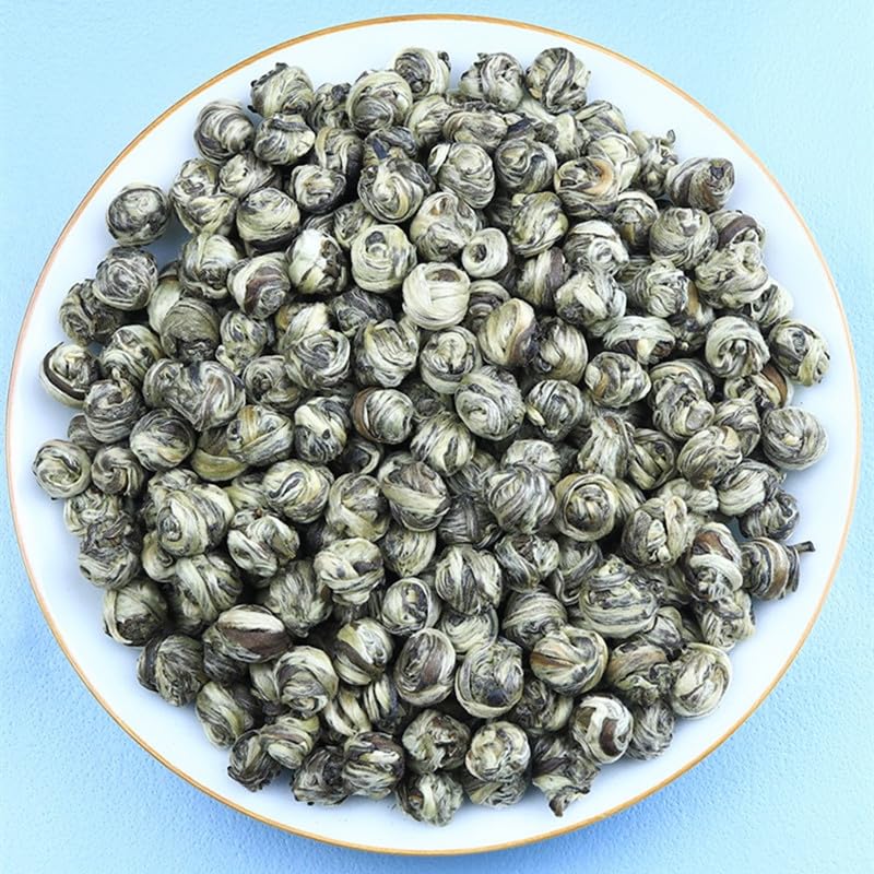 Jasmine Green Tea Premium Jasmine Longzhu Tea 500g(250g*2) Strong Flavoured Flower Tea Natural Chinese Tea 新茶福建茉莉花茶叶茉莉龙珠白毫茉莉工艺花茶凤珠绣球雪花珠绿茶