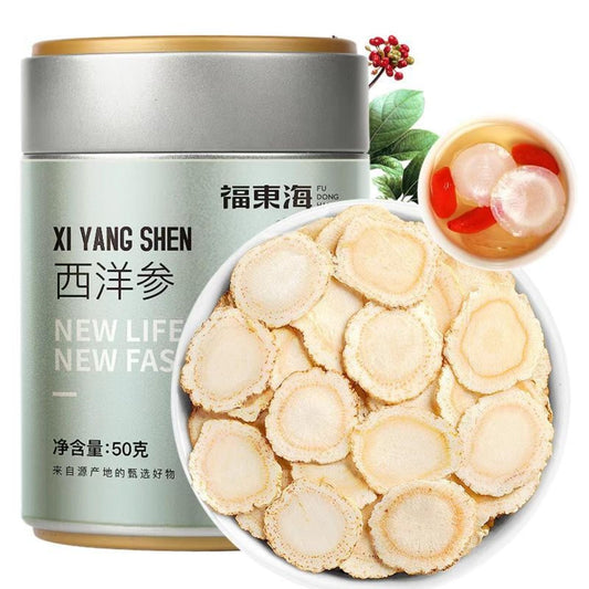 Natural Changbai Mountain Renseng 50g/1.76oz  The Texture Is Clear, Distinct and Even Green Food Herbal Tea Without Additives Herbal Tea 西洋参50g