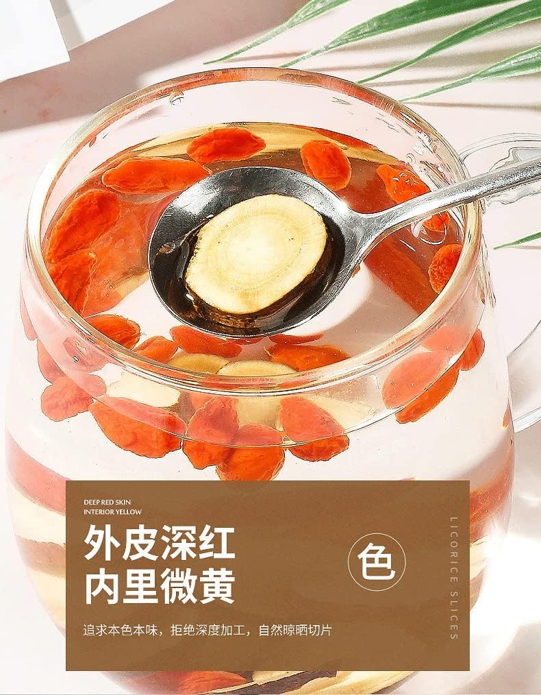 Licorice Slices 100g (3.52oz) Premium Gansu Licorice Tea Health Tea Canned Tea Chinese Herbal Tea 甘草片 甘肃甘草茶养生茶 罐装茶