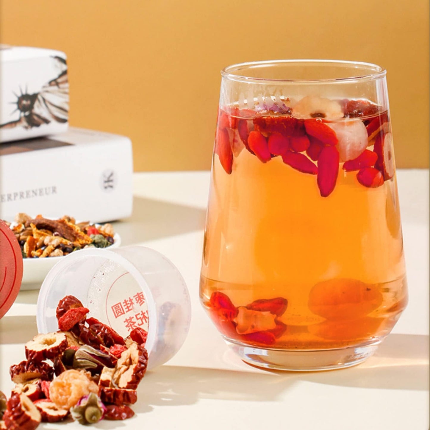 Tea of The Week for Women's Tea Small Can Health Tea Combination Chinese Herbal Tea Goji Berries 97.5g (3.43oz) Corn Husk Tea 一周茶 女神茶 小罐养生茶 伴手礼 组合茶 菊花枸杞赤小豆玉米须