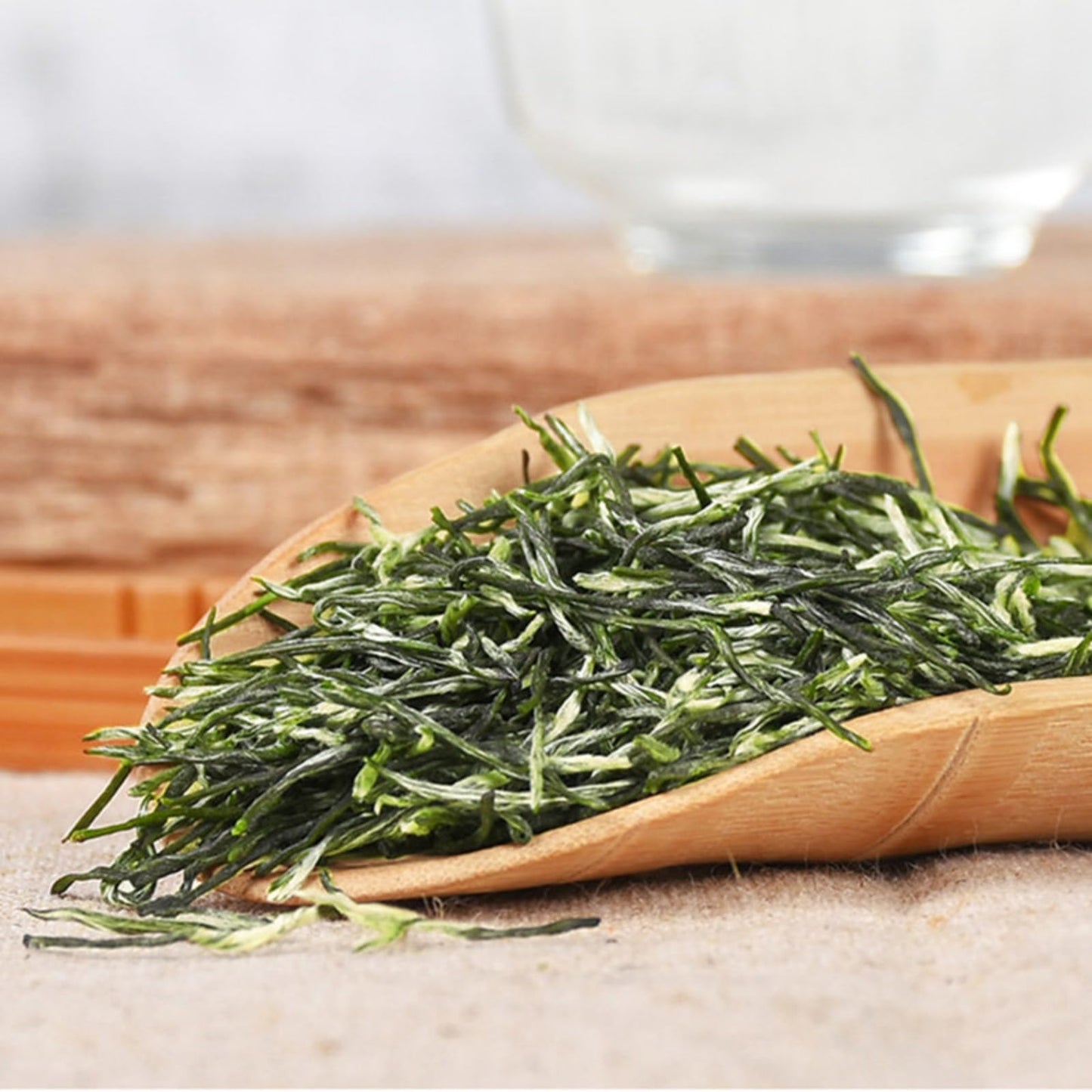 Natural Chinese Tea Mingqian Mao Jian Green Tea Strong Fragrance Small Tender Buds Tea Premium Wooden Box Gift Set 300g 新茶明前毛尖绿茶头采高香小嫩芽茶叶木盒礼盒装送礼300克