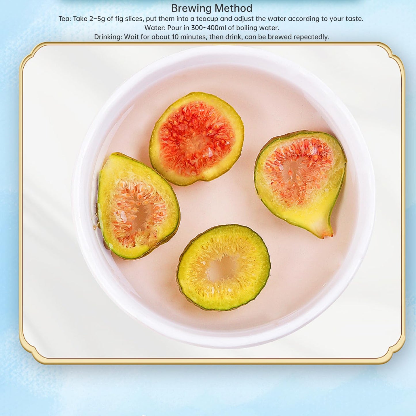 Tongrentang Herbal Tea 45g Dried Fig Slices, Sugar-Free Packaging, Naturally Sweet Enjoy The Delightful Taste of Fruit Tea 南京同仁堂无花果干片无糖45克