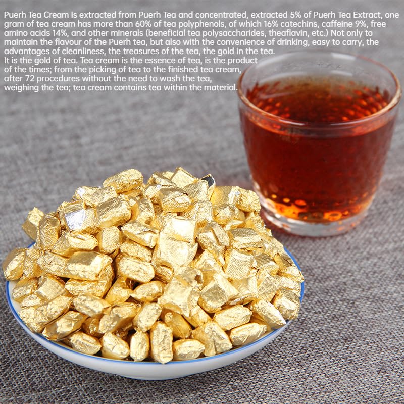 Premium Puerh Ripe Tea Tea Paste 500g Soluble Tea Paste Puerh Tea Organic Loose Tea Cooked Tea Black Tea Easy To Carry 普洱茶熟茶 茶膏 溶型茶膏 普洱茶茶膏 散茶 500g