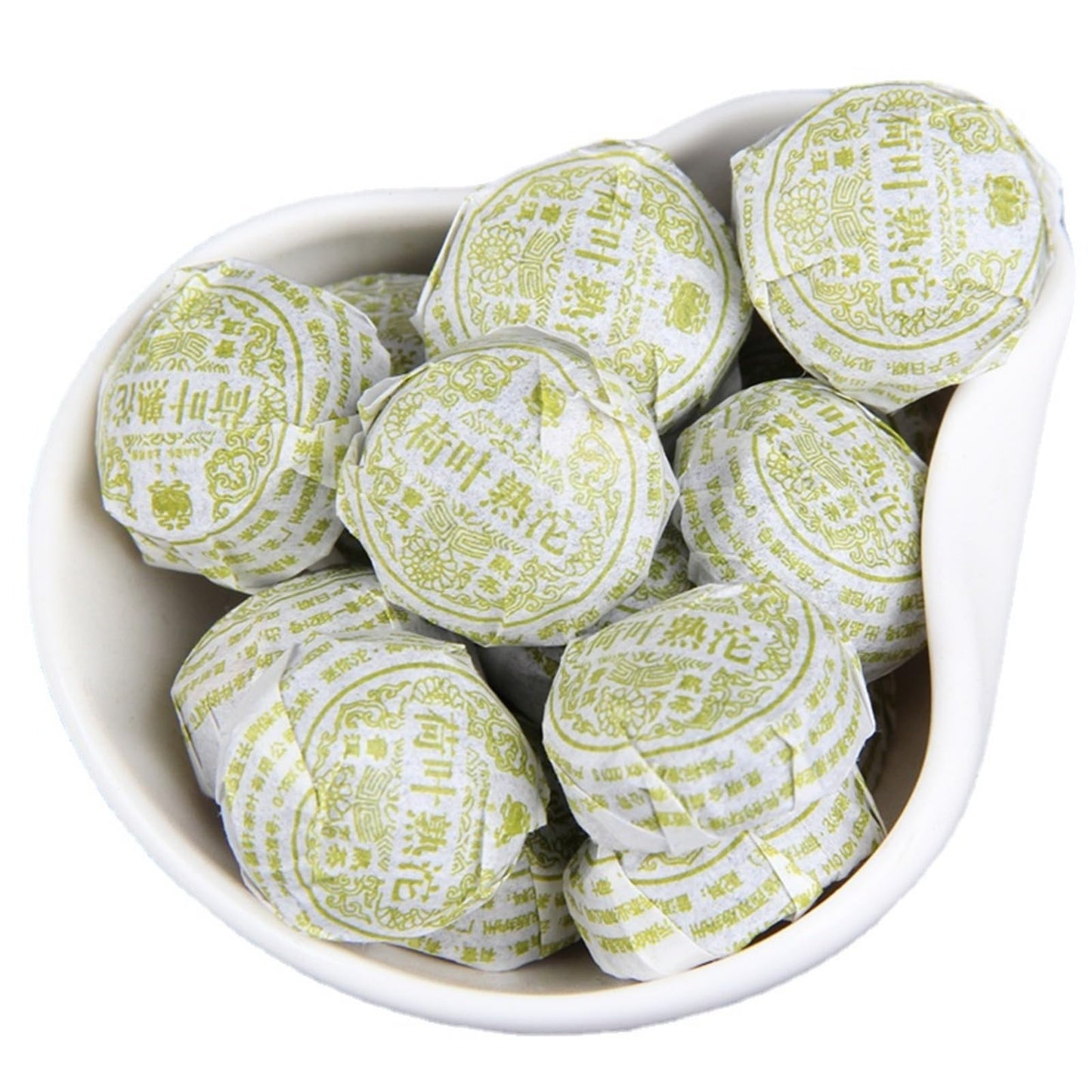 Natural and additive-free Lotus Leaf Tea Small Tuo Tea 500g Puerh Tea Puerh Ripe Tea Small Tuo Tea ,Cook tea, Black tea Easy to carry 荷叶小沱茶普洱茶普洱茶熟茶小沱茶500g