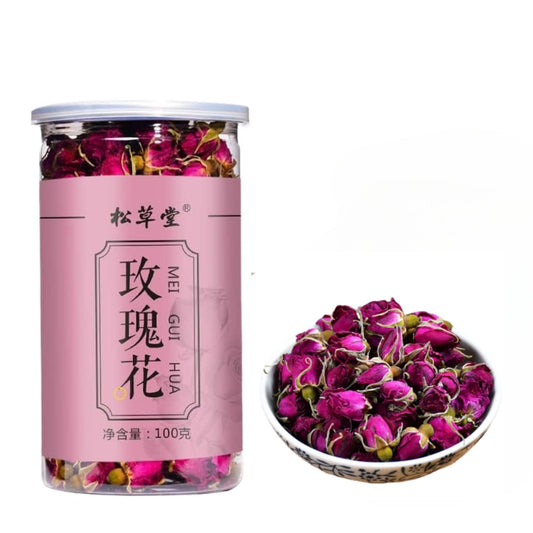 Flower Tea Rose Tea Canned Multi-Petal Red Rose Pingyin Rose 100g Herbal Tea重瓣红玫瑰花平阴玫瑰花100g