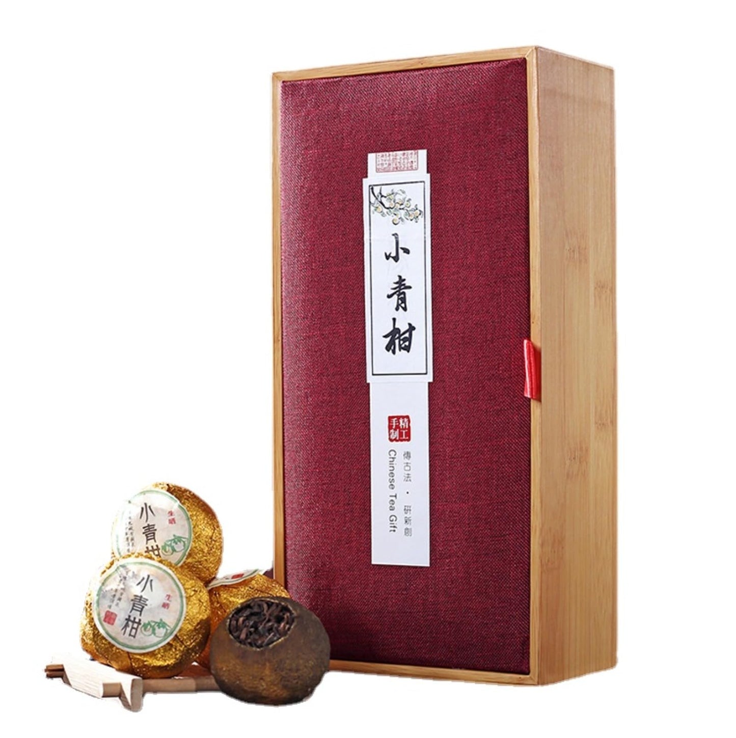 Citrus Chen Pi Tea Gongting Puerh Tea Small Citrus Tangerine Citrus Puerh Tea 14pcs (140g) Gift Set Tea Ripe Tea Cooked Tea 小青柑陈皮茶宫廷普洱茶叶小柑橘柑普茶小青柑茶叶14粒(140g)礼盒装茶叶
