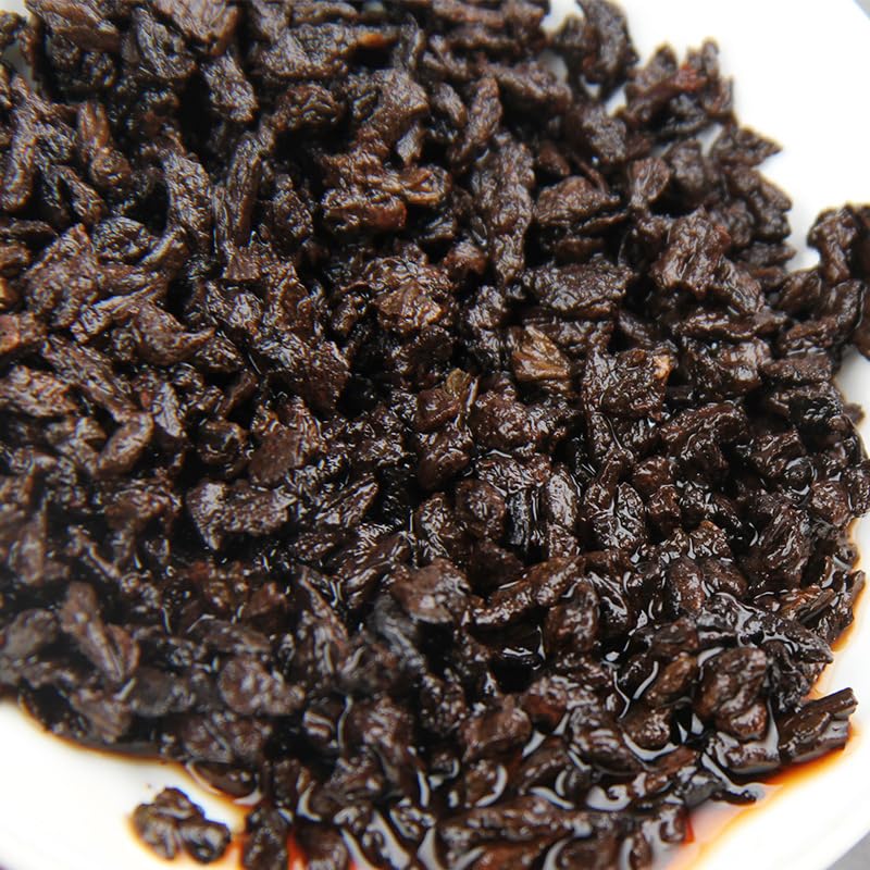 Organic Puerh Tea Ripe Tea Fossil Broken Silver Puerh Loose Tea 500g Gnocchi Tea Fossils Aged Fermented Yunnan Black Tea 普洱茶熟茶 碎银子普洱老茶头散茶500g 糯米香茶化石