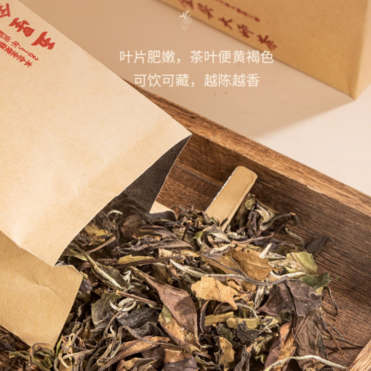 Five Star Gold Award Master Tea from Fuding White Tea, 50g Fujian, China Old Gong Mei loose tea bag, Premium paper bagged 五星金奖大师茶正宗福鼎白茶
