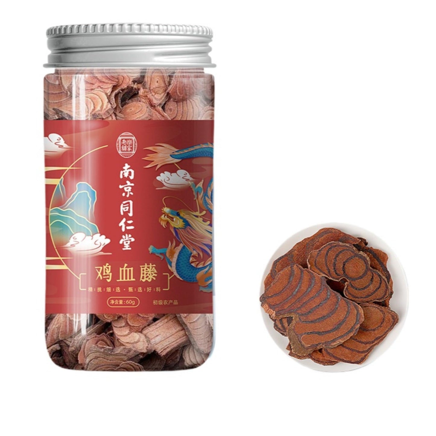 Chinese Herbal Tea Jixueteng 2.11oz Dried Tea In Soup with Feet 60g Old Vine Health Tea Jar Tea 鸡血藤