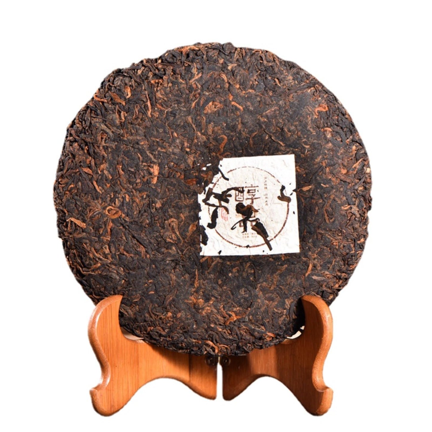 Natural Puerh Tea Cooked Tea Big Tree Puerh Ripe Tea 357g / 12.59oz Yunnan Qizi Cake Tea,Aged Aroma, Mellow and Smooth Flavour 大树普洱 醇品357克 云南七子饼茶