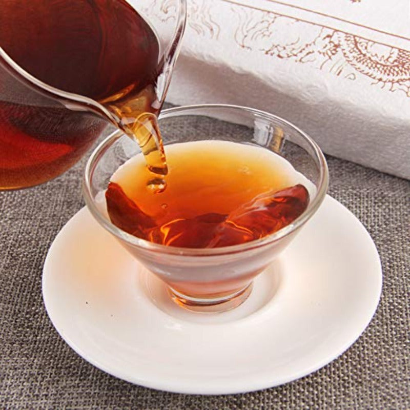 Classic Tea 1000g / 35.27oz Natural and additive-free Mellow Ancient Rhythm Tea Bricks Rare Puerh Ripe Tea Tea Bricks Tea Gift, Black tea 经典茶叶藏醇古韵茶砖 珍藏普洱茶熟茶茶砖 茶礼1000g