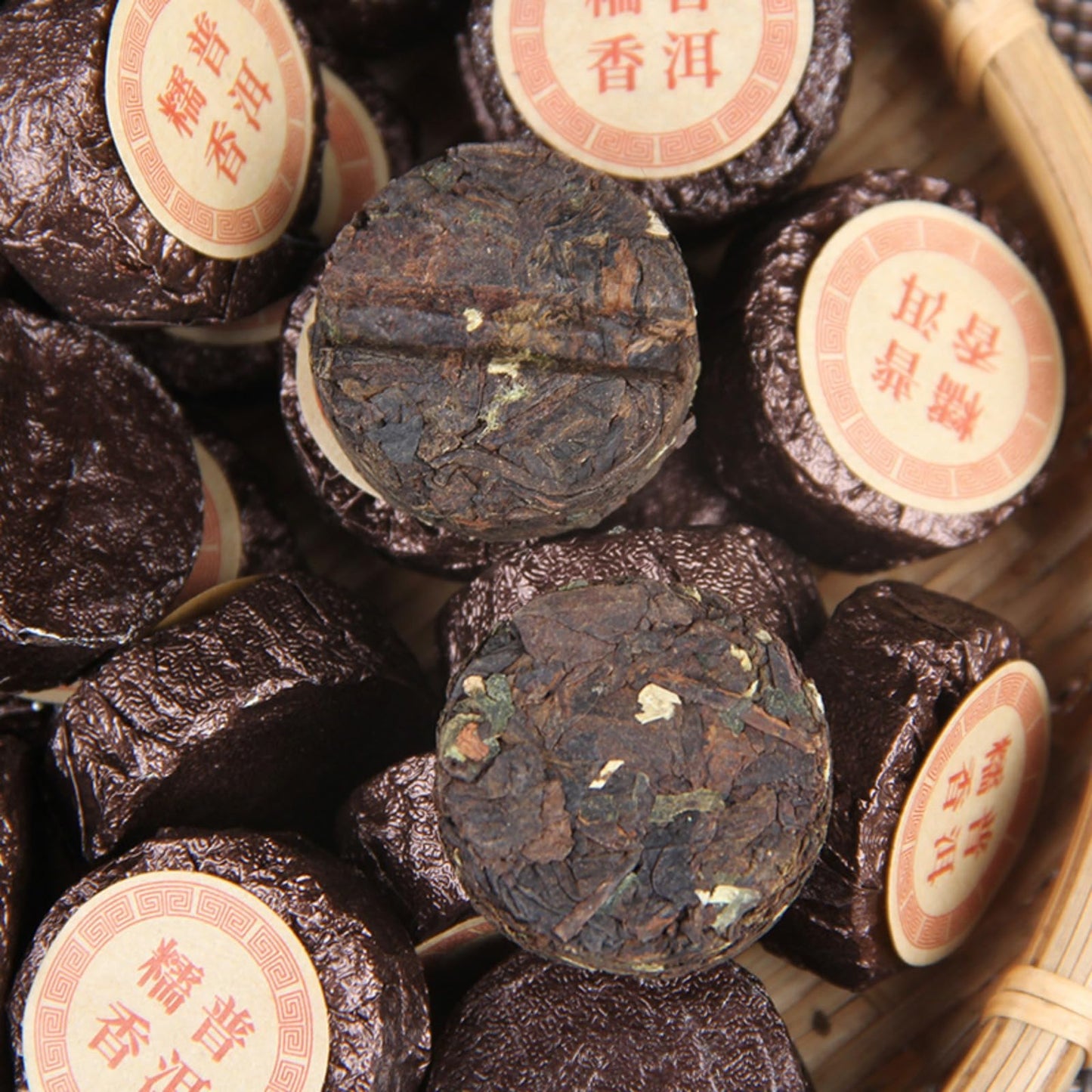 Natural and Additive-free Glutinous Rice Fragrance Puerh Tea Small Tuo Tea Cake 500g Yunnan Ripe Tea Glutinous Fragrance Black Tea 糯米香普洱茶小沱茶饼云南熟茶小坨小粒装糯香黑茶叶糯香玉饼