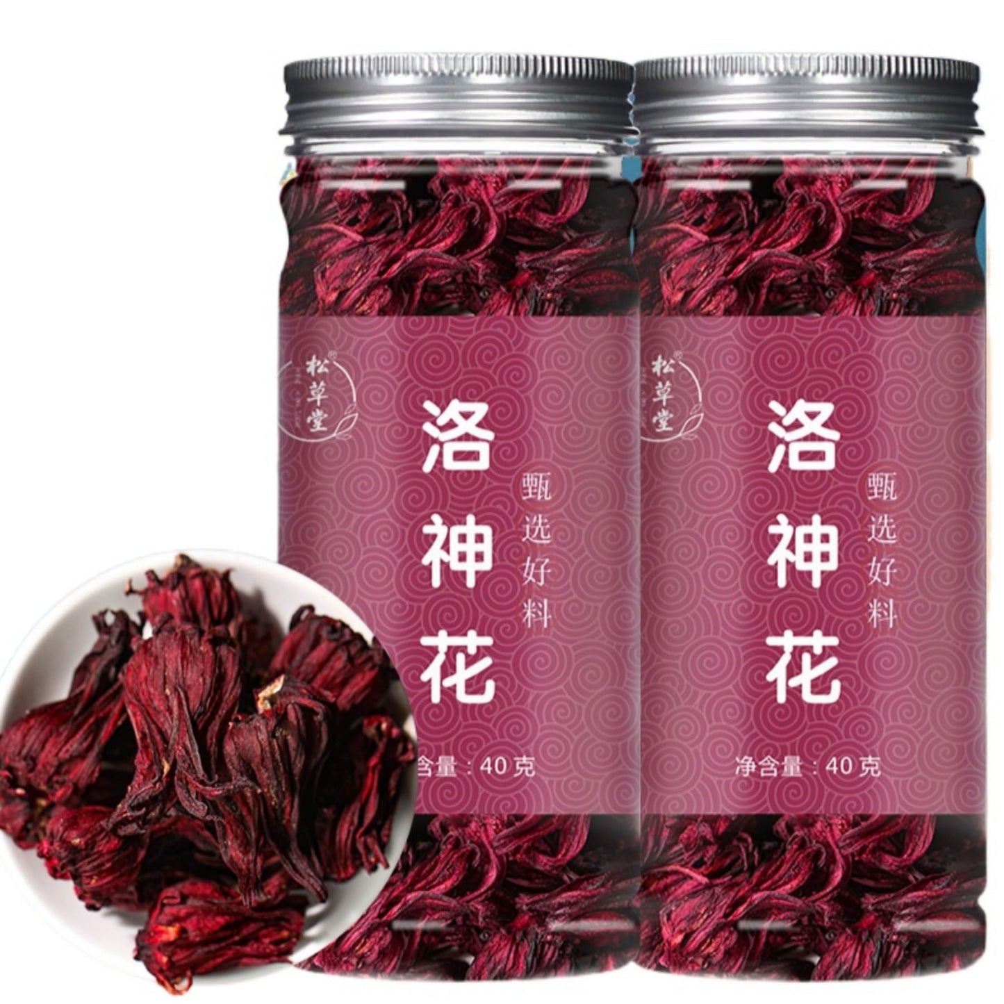Canned Flower Tea 1.41oz Dried Flower Drink Health Roselle Hibiscus Tea Sabdariffa Chinese Herbal Tea 40g 洛神花干花果茶玫瑰茄罐装