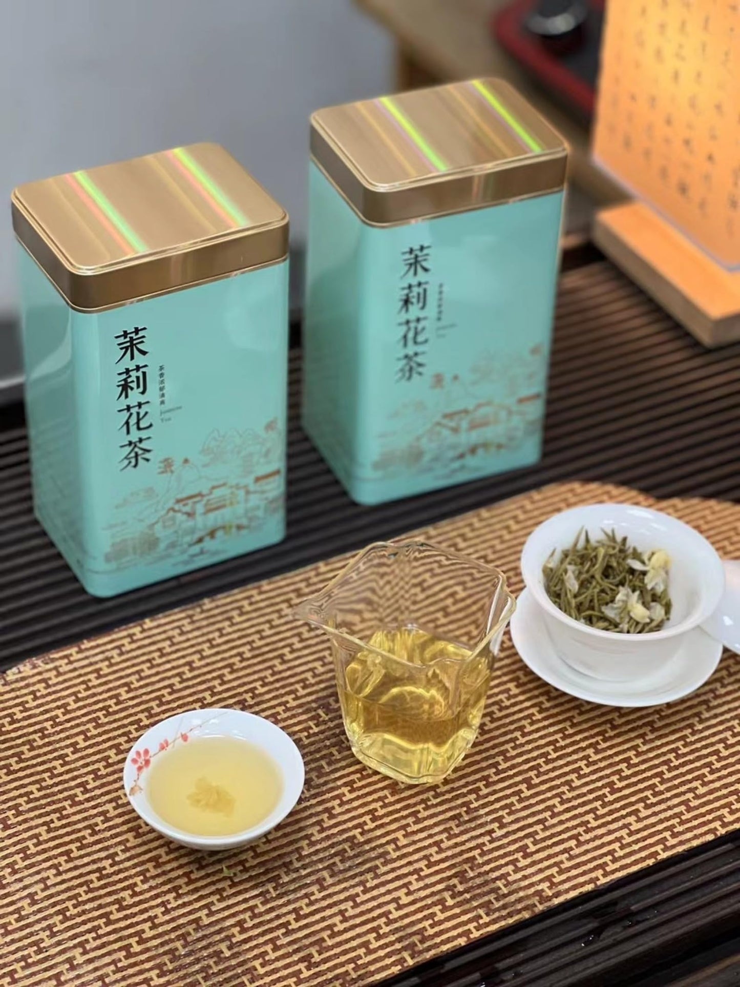 Premium Organic Jasmine Tea Green Tea 500g(250g*2) Strong Fragrance High Mountain Jasmine Tea loose Tea 茉莉花茶新茶绿茶浓香型高山手采小针王茉莉花茶