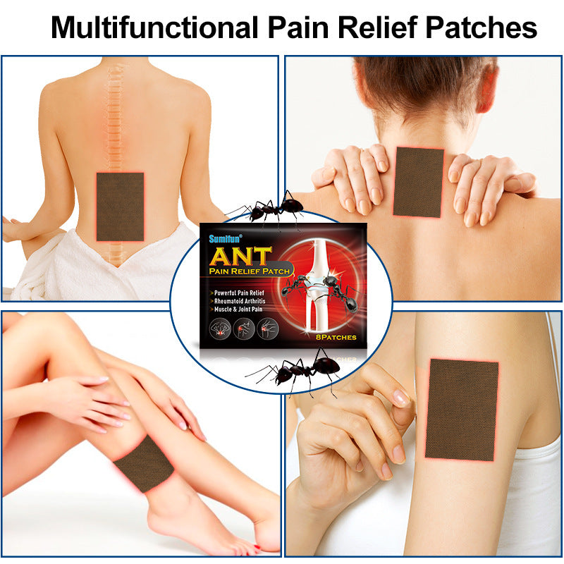 3 Packs, Ant Poison Relief patches / Powerful Pain Relief / Rheumatoid Arthritis / Muscle & Joint Pain 24pcs (3 Packs*8pcs)  蚂蚁关节膏药贴肩颈腰腿骨科护理贴