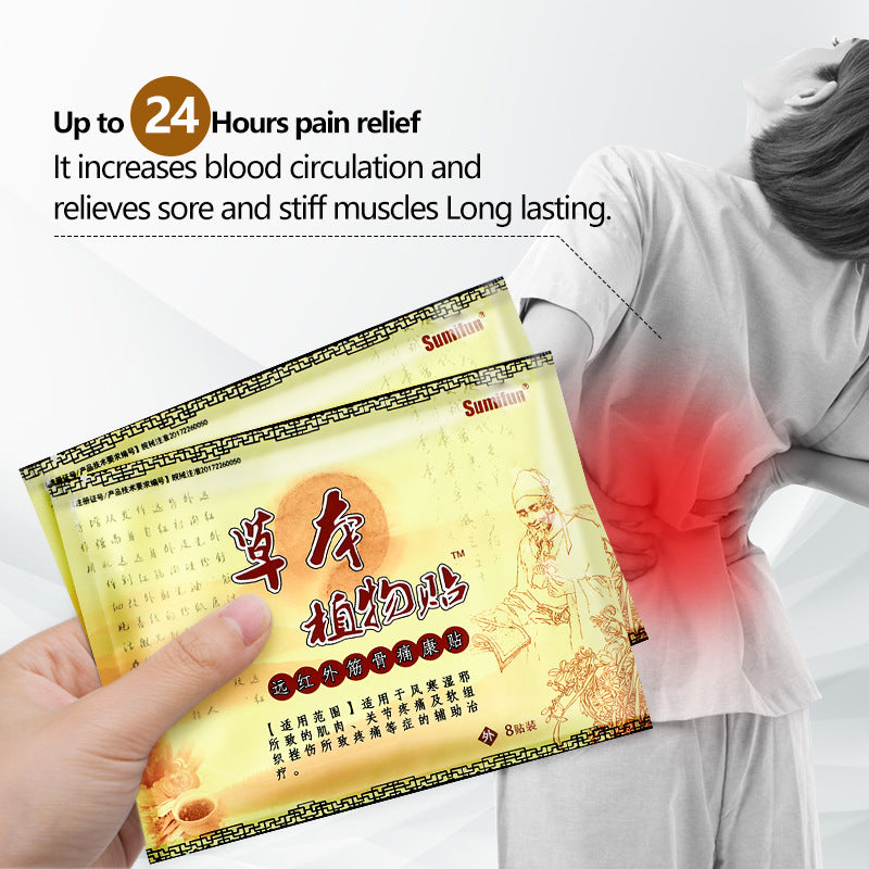 3 Packs, Red Tiger Herbal Paster, Muscle and Joint Pain Patch (8pcs/bag)*3 红虎颈椎膏药贴