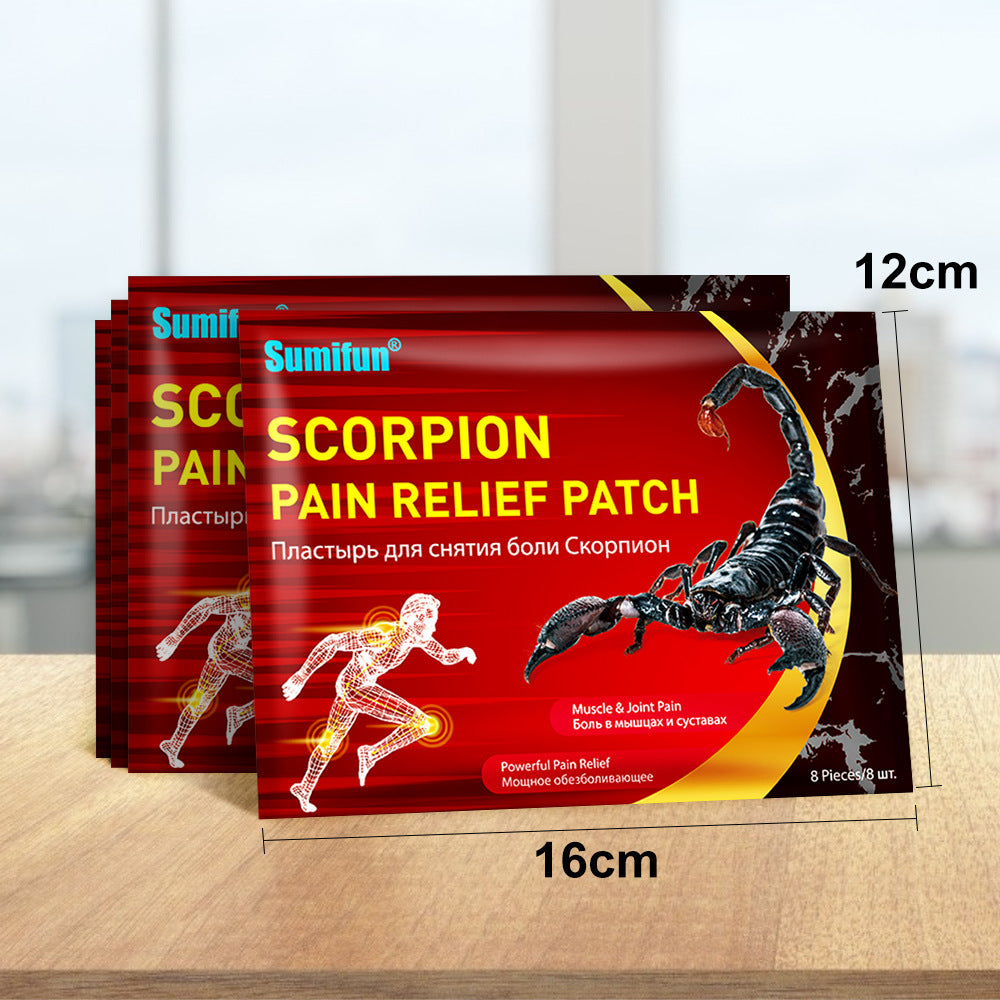 3 Packs, Scorpion pain relief patch / Neck, Shoulder, Back and Leg Care Cream Topical Patch 8pcs/bag*3 蝎毒王透骨贴