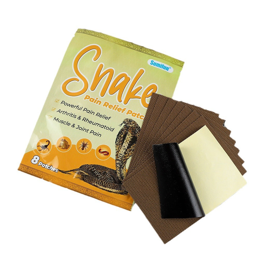 3 Packs, Snake Pain Relief Patch, Arthritis & RheumatoidMuscle & Joint Pain  (8pcs/bag)*3 蛇毒贴肩颈腰腿痛