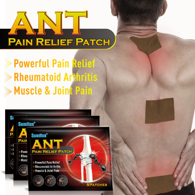 3 Packs, Ant Poison Relief patches / Powerful Pain Relief / Rheumatoid Arthritis / Muscle & Joint Pain 24pcs (3 Packs*8pcs)  蚂蚁关节膏药贴肩颈腰腿骨科护理贴