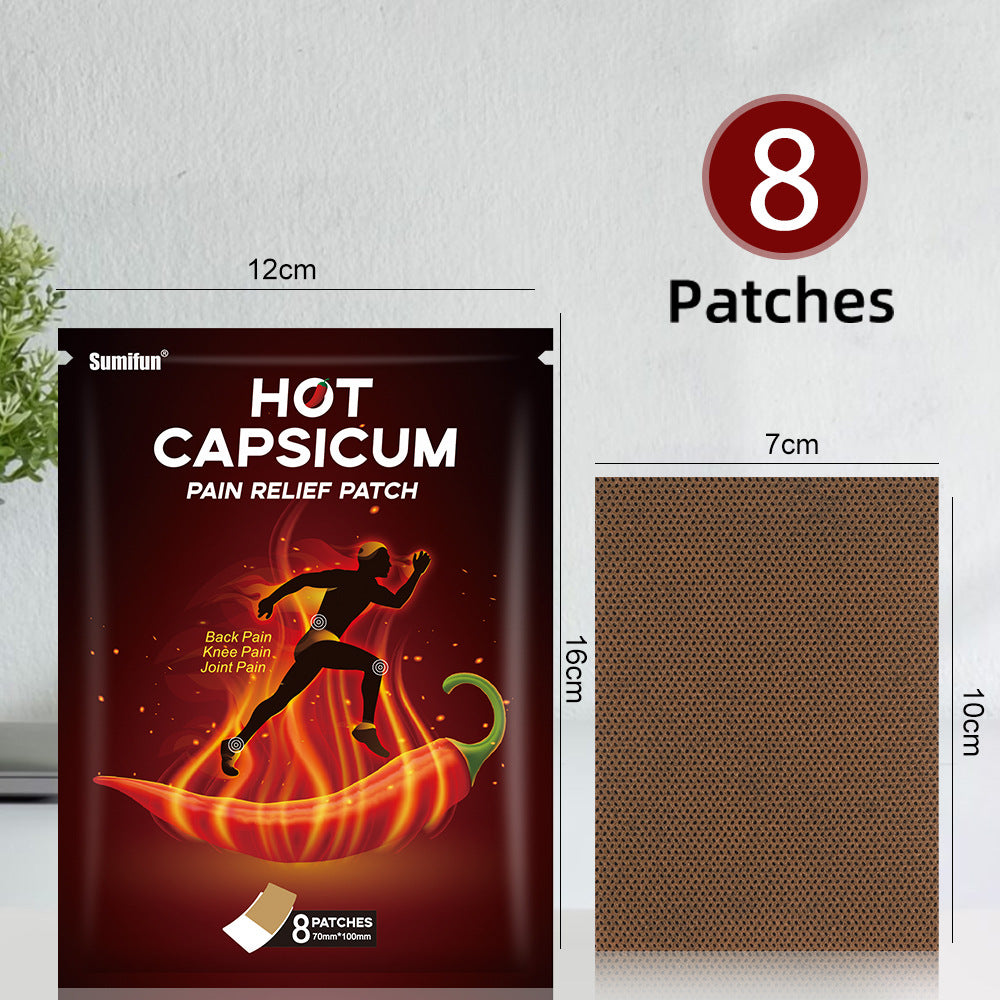 Hot Capsicum Pain Relief Patch, Bruises, sprains, bruises, pain relief, sports and fitness must-have 跨境辣椒贴镇痛膏药跌打扭伤淤青止痛运动健身必备 K16101