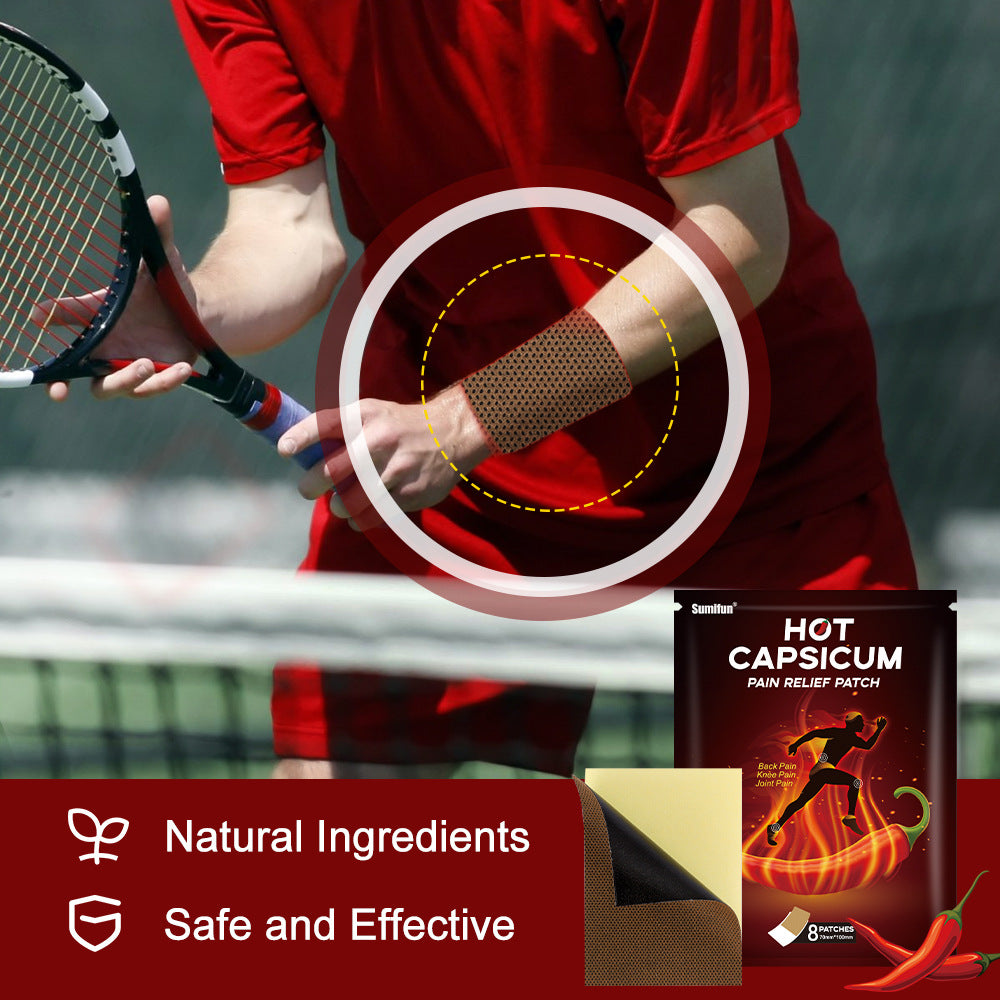 Hot Capsicum Pain Relief Patch, Bruises, sprains, bruises, pain relief, sports and fitness must-have 跨境辣椒贴镇痛膏药跌打扭伤淤青止痛运动健身必备 K16101