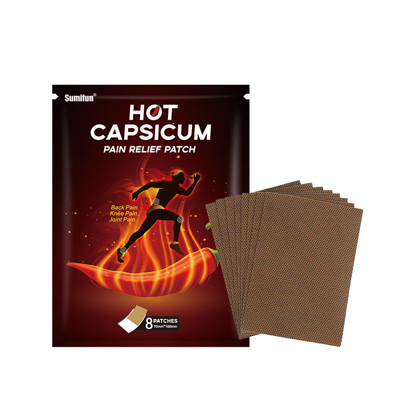 Hot Capsicum Pain Relief Patch, Bruises, sprains, bruises, pain relief, sports and fitness must-have 跨境辣椒贴镇痛膏药跌打扭伤淤青止痛运动健身必备 K16101