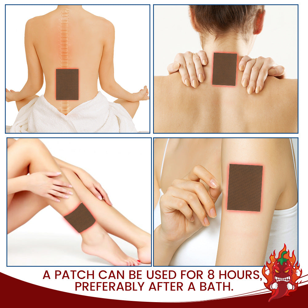 Hot Capsicum Pain Relief Patch, Bruises, sprains, bruises, pain relief, sports and fitness must-have 跨境辣椒贴镇痛膏药跌打扭伤淤青止痛运动健身必备 K16101