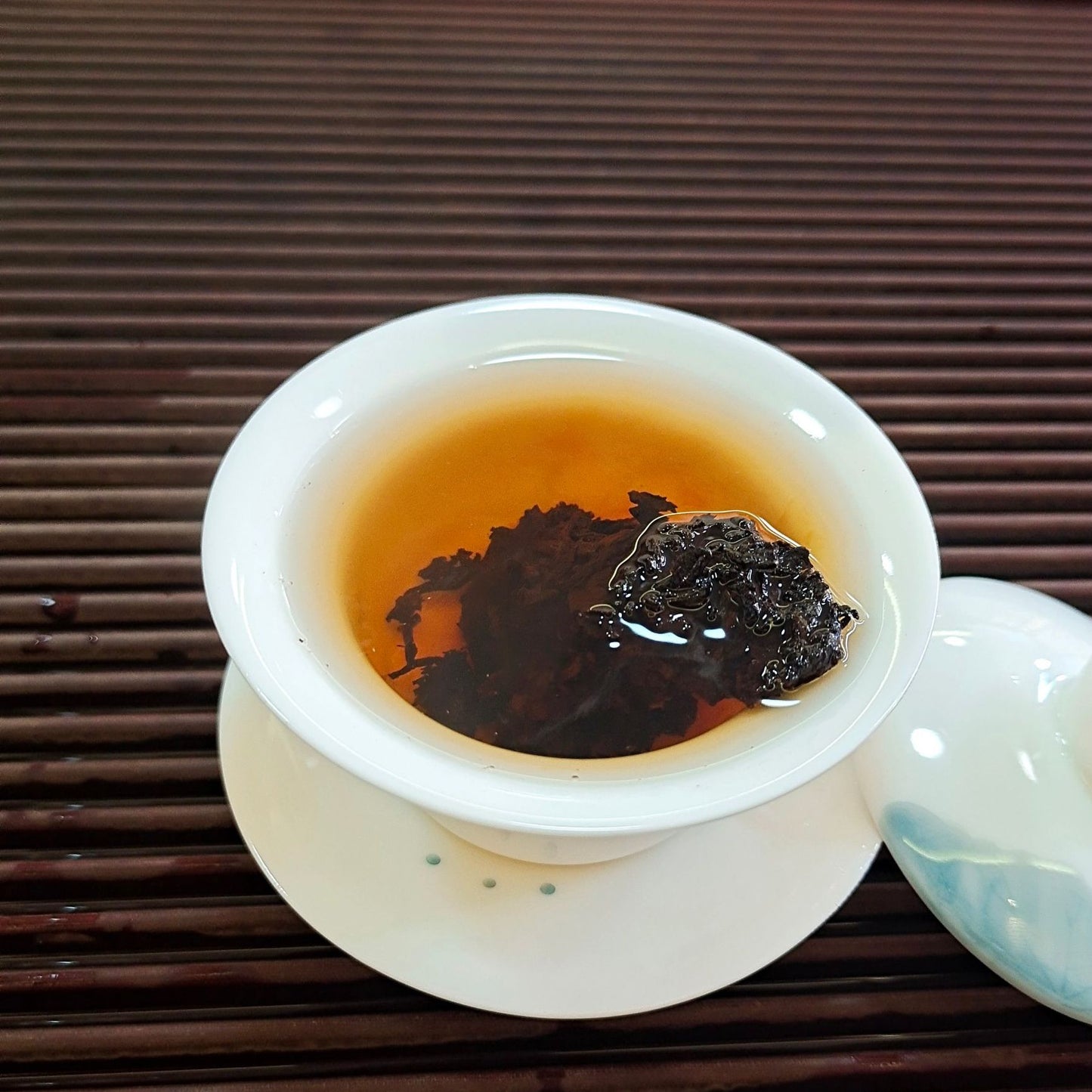 Natural Without Additives Puerh Tea Aged Yunnan Puerh Ripe Tea Chinese Tea QiZi Tea 357g Puerh Tea Cake Balck Tea 云南普洱茶七子饼熟茶 2013年普洱黑茶 357克