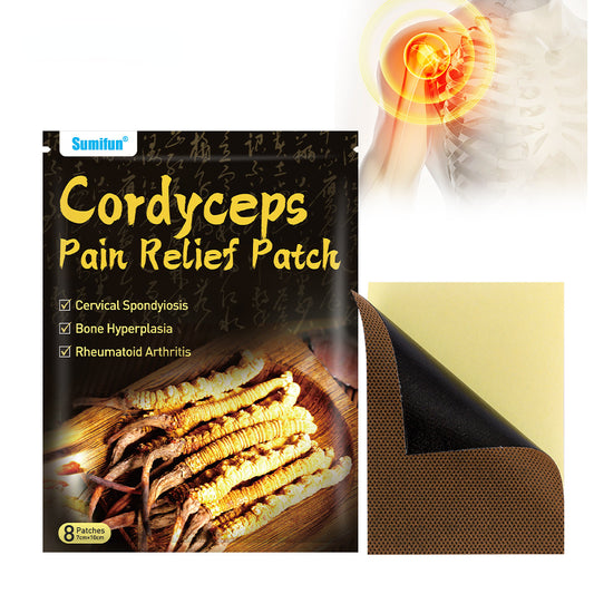3 Packs, Cordyceps Pain Relief Patch,Powerful Pain Relief,Rheumatoid Arthritis, Muscle Joint Pain 24pcs (3Packs*8pcs) 虫草元素远红外贴,关节肌肉痛贴